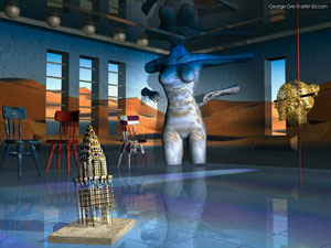Ultimate Trap Lodge - neo-surrealism art poster print & wallpaper