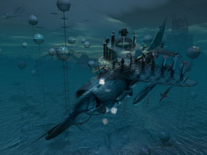 Twilight Zone Infiltration - 3d modern surrealism digital art picture