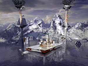 Romantic Picnic of Recipe for Two - 3d studio max fantasy art pictures