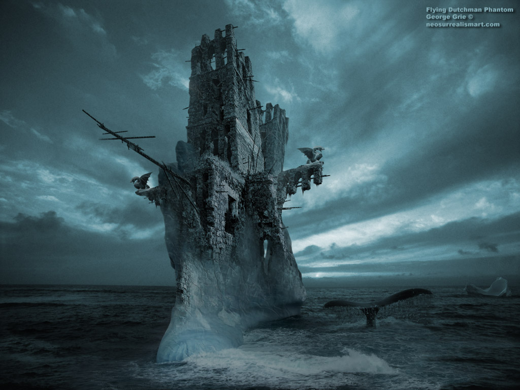 The Flying Dutchman Phantom 3D wallpaper. Keywords, frigid, water, view, horizon, cold, iceberg, climate, nature, chunk, ocean, waves, blue, floating, sea, ice, Antarctica, religion, ruins, historical, building, US, religious, United States, USA, old, tower, church, cultural, low angle view, daylight, archaeology, North America, daytime, ancient, architecture, culture, phantom, spectre, ghost, apparition