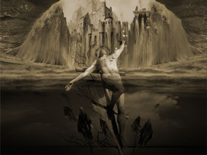 Ascension (Jesus Christ resurrection)- modern surrealism digital 3d art Prints