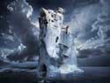 Iceberg, ice age surreal poster and print, digital art