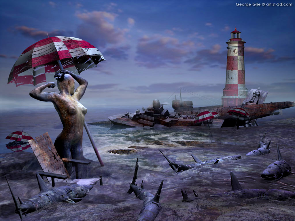 Guardian of Time digital fantasy arts wallpapers contemporary surrealist