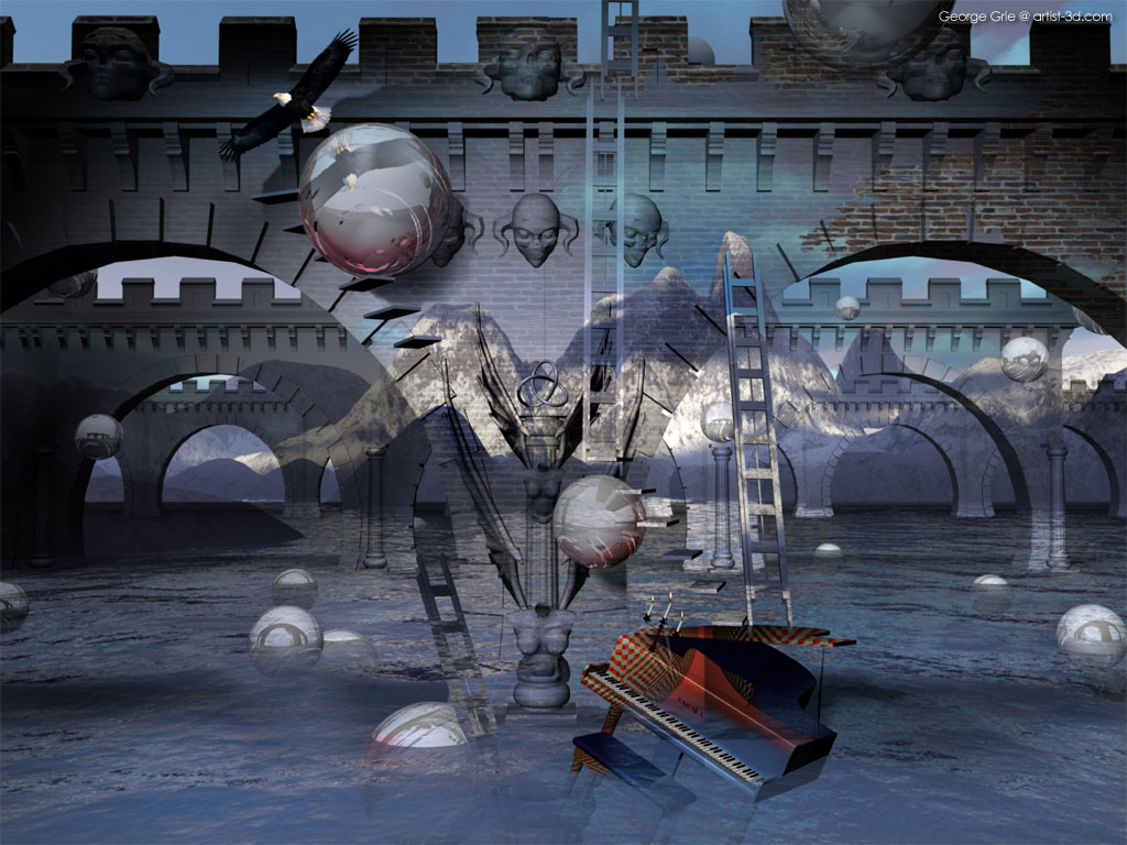 Charm of Occupational Hazards surreal fantasy arts 3d shareware digital wallpapers