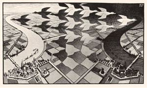 Day and Night 1938 - M.C. Escher